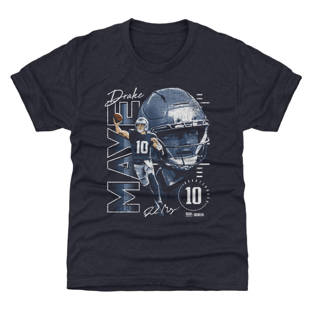 Drake Maye New England Vertical Name WHT