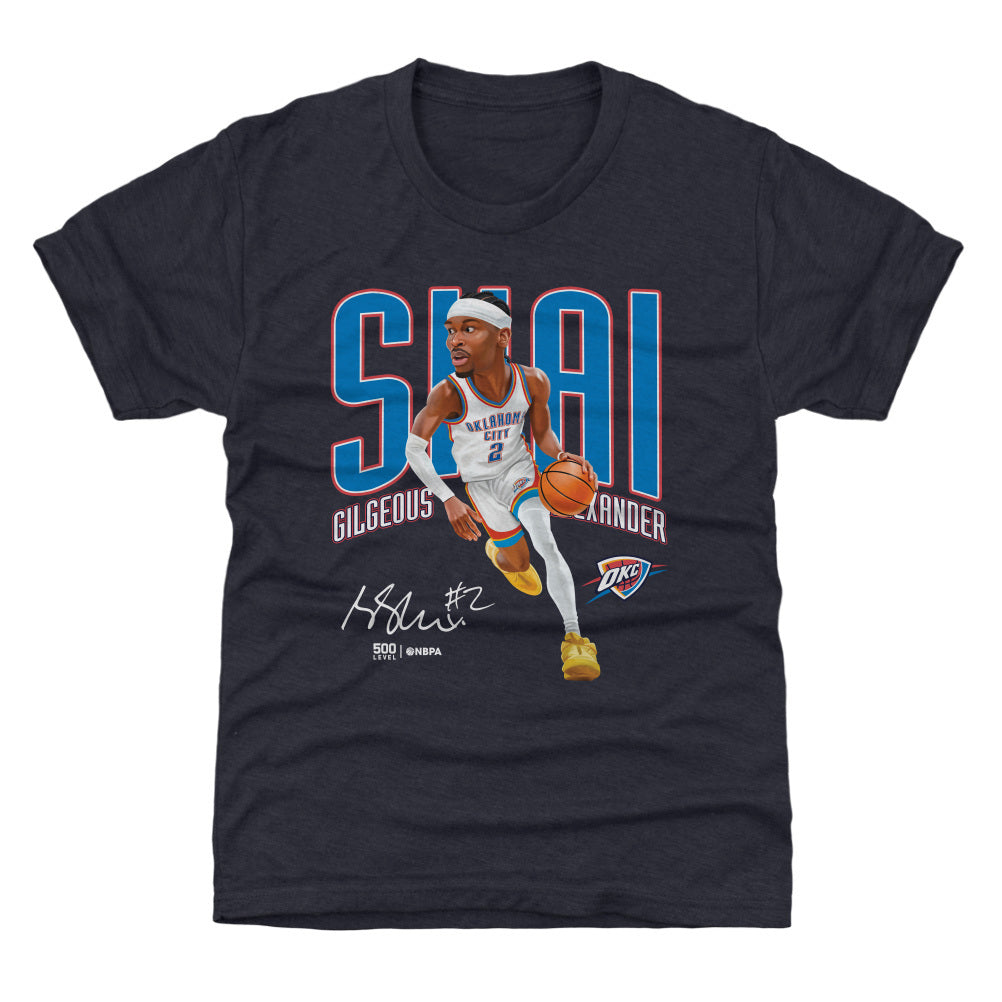 Shai Gilgeous-Alexander Oklahoma City Thunder Caricature WHT