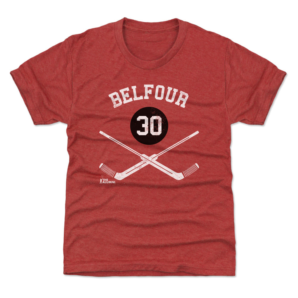 Ed Belfour Chicago 30 Goalie Sticks WHT