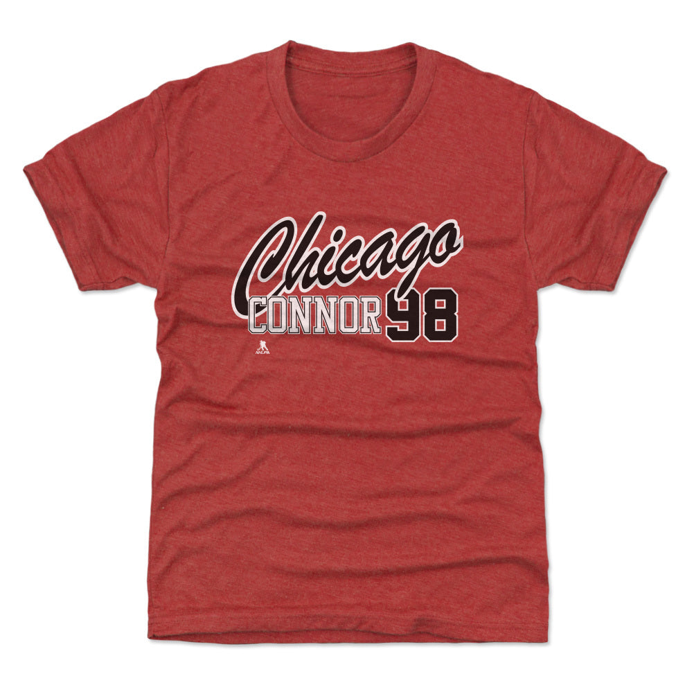 Connor Bedard Chicago Script 98 WHT