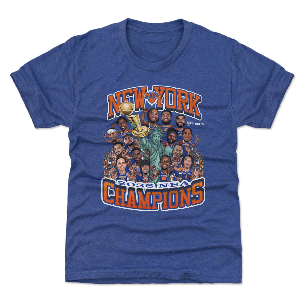 New York Knicks NBA Finals 2026 Champions Caricature WHT
