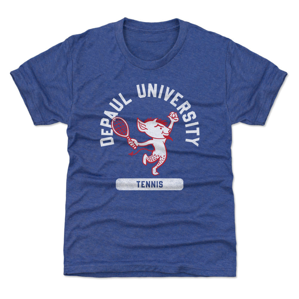 DePaul Blue Demons Mascot Tennis WHT