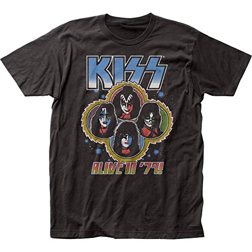 Kiss Kiss Alive In '79 Fitted Jersey Tee Mens T Shirt