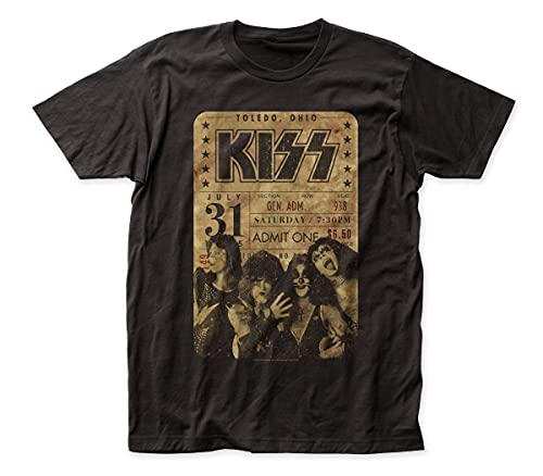 Kiss Kiss Concert Ticket Fitted Jersey Tee Mens T Shirt