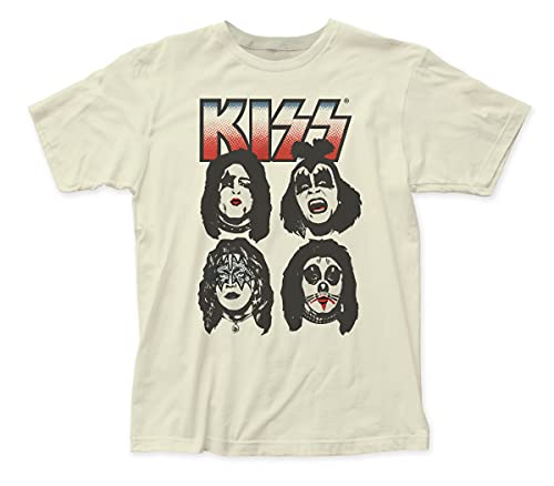 Kiss Kiss Four Faces Fitted Jersey Tee Mens T Shirt