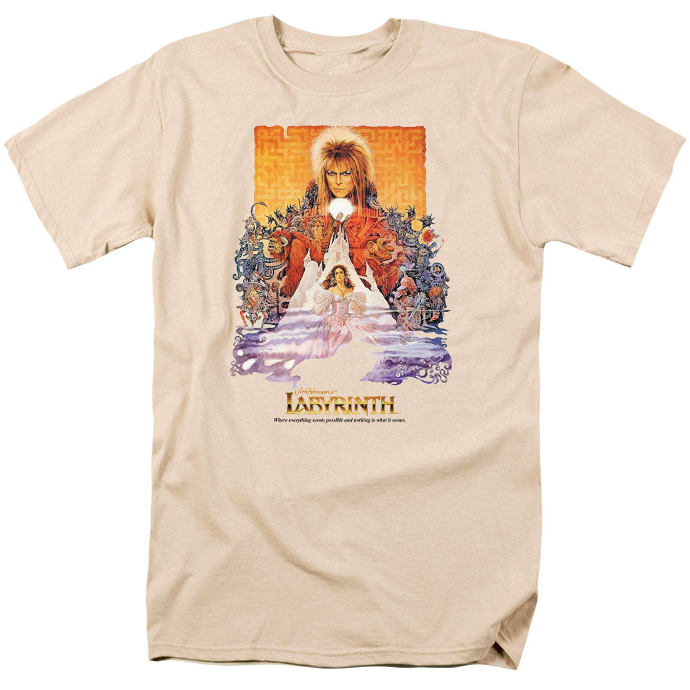 Labyrinth Movie Poster Mens T Shirt Pink