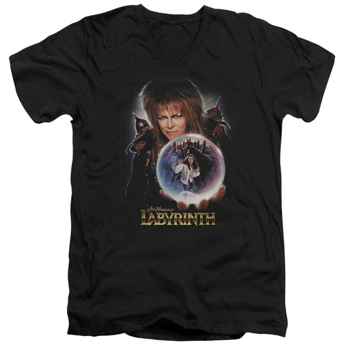 Labyrinth I Have a Gift Mens Slim Fit V-Neck T Shirt Black