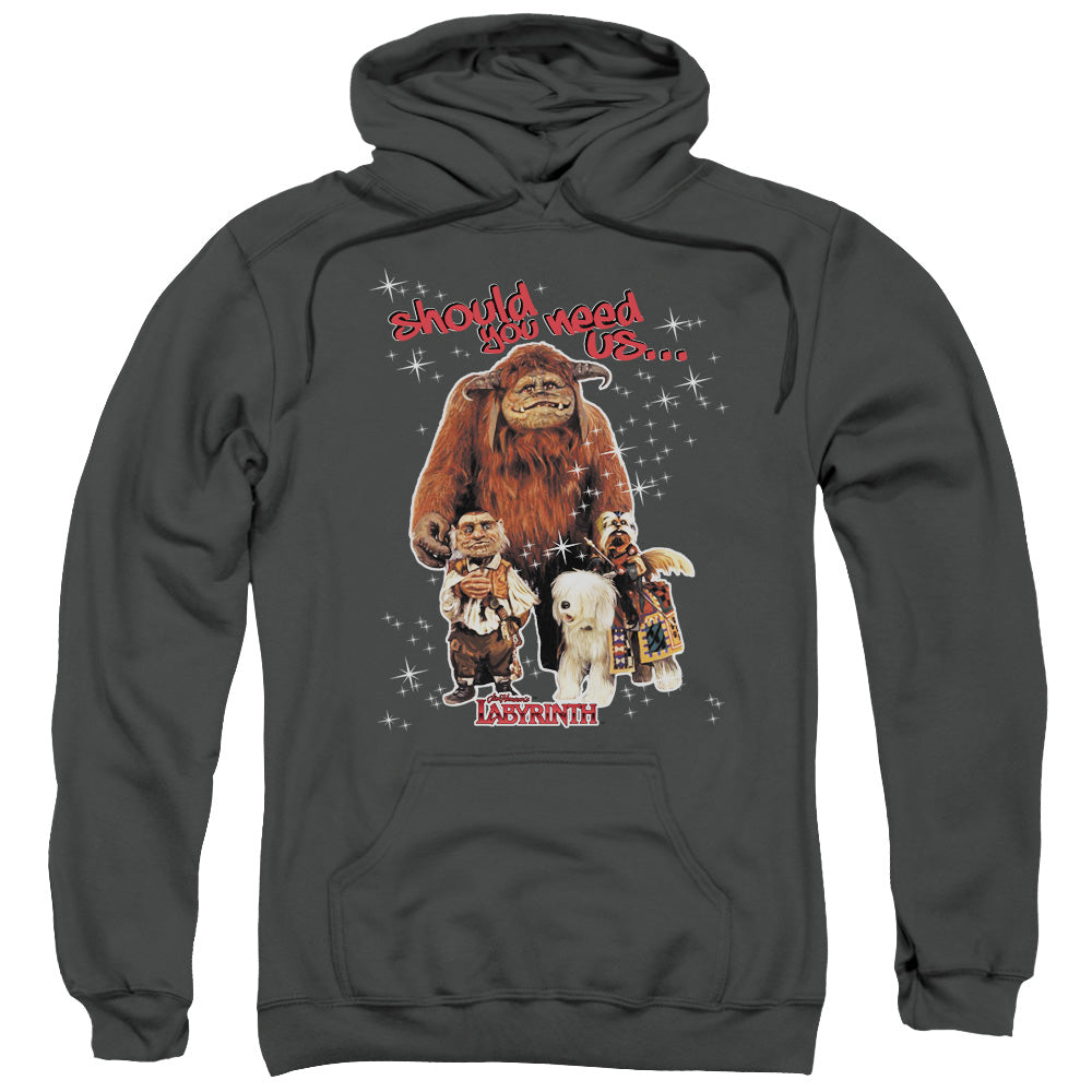 Labyrinth Should You Need Us Mens Hoodie Charcoal