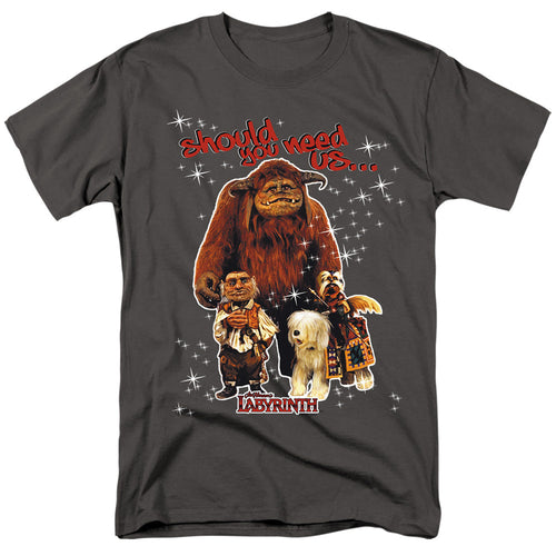 Labyrinth Should You Need Us Mens T Shirt Charcoal