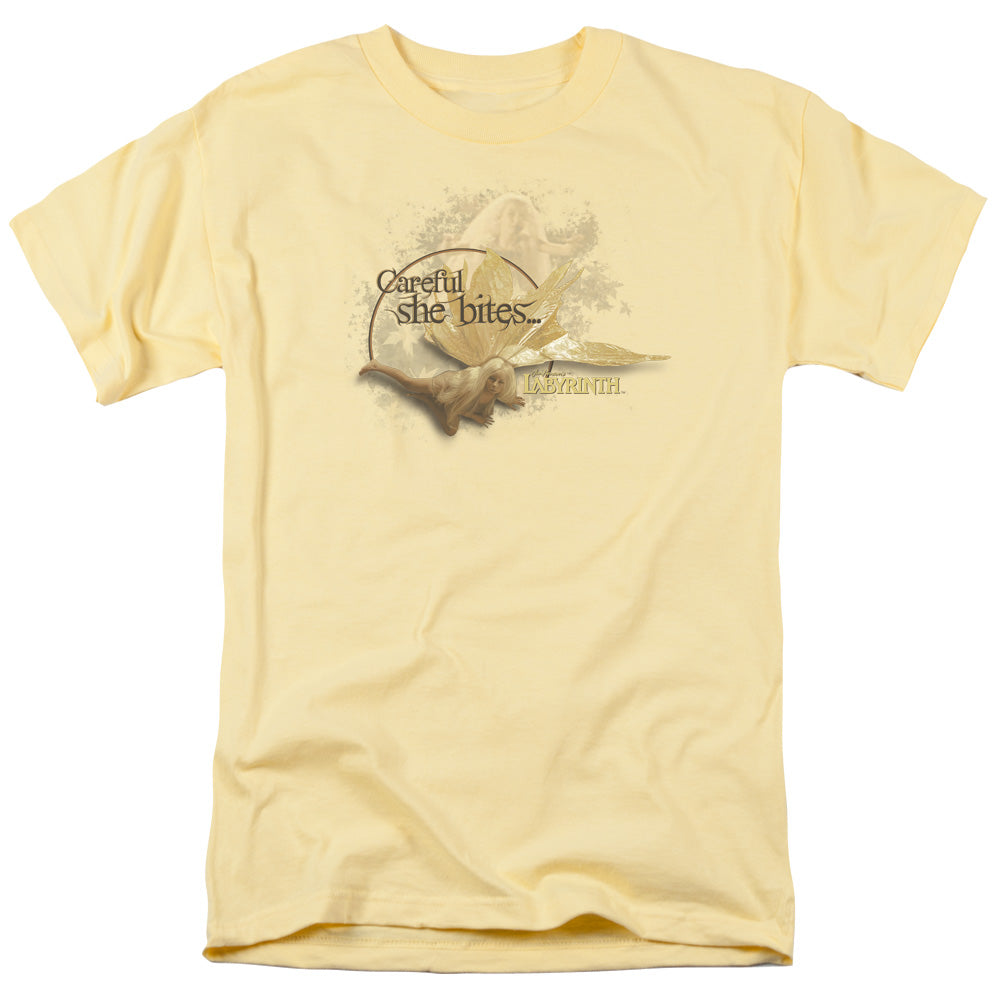 Labyrinth She Bites Mens T Shirt Yellow