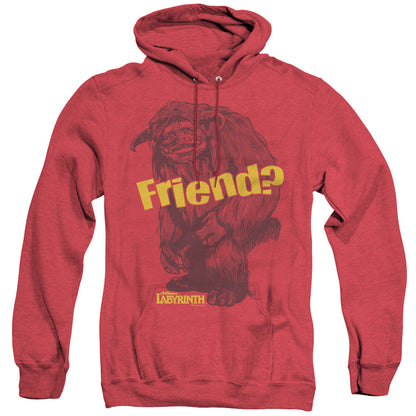Labyrinth Ludo Friend Heather Mens Hoodie Red