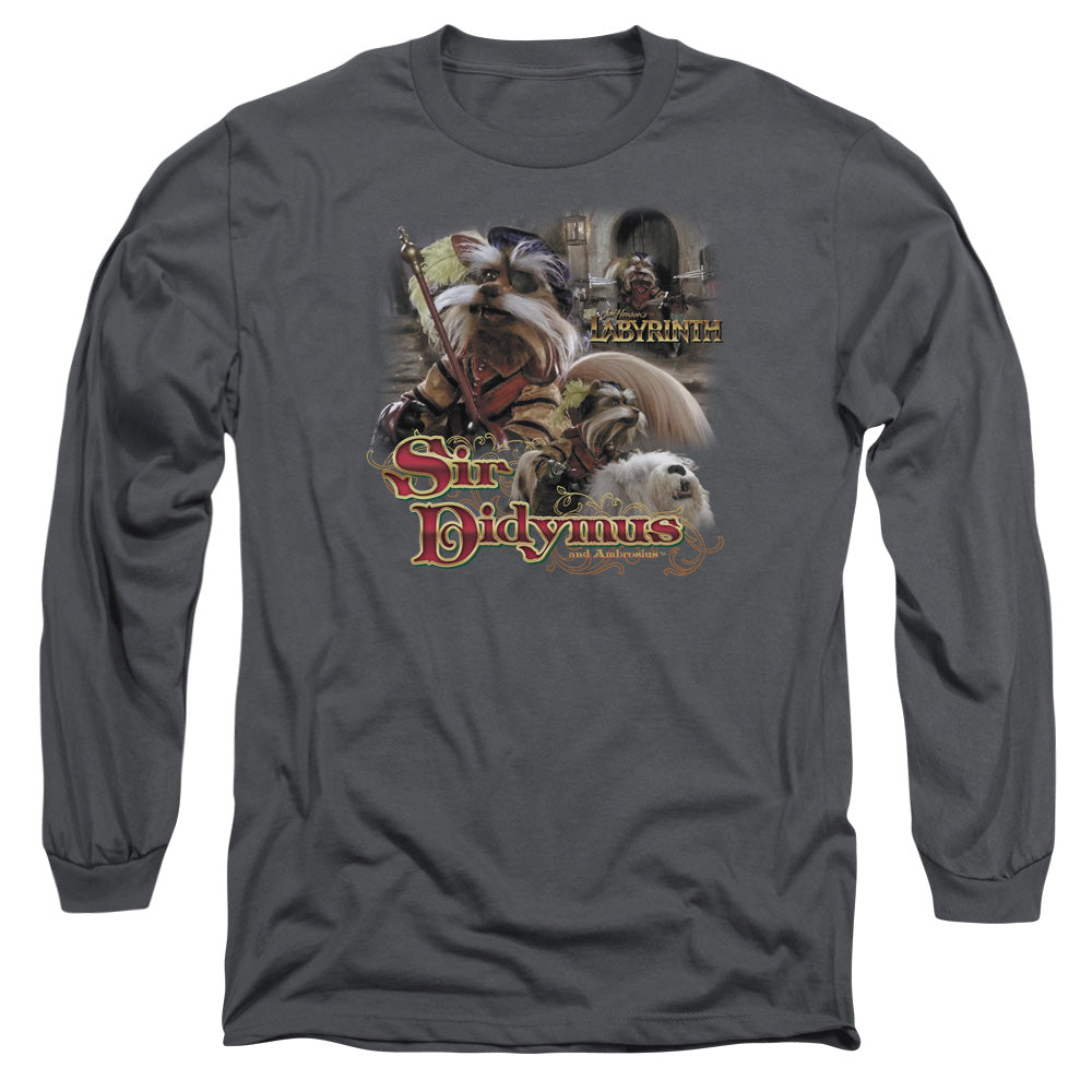Labyrinth Sir Didymus Mens Long Sleeve Shirt Charcoal
