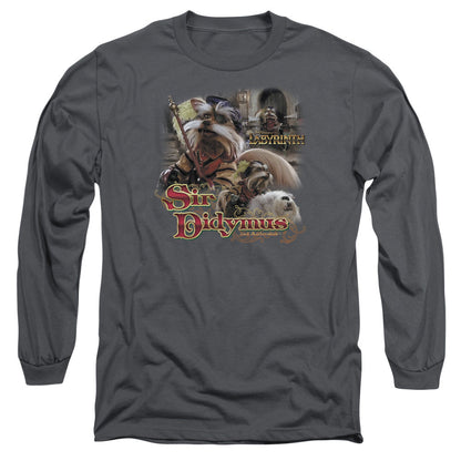 Labyrinth Sir Didymus Mens Long Sleeve Shirt Charcoal