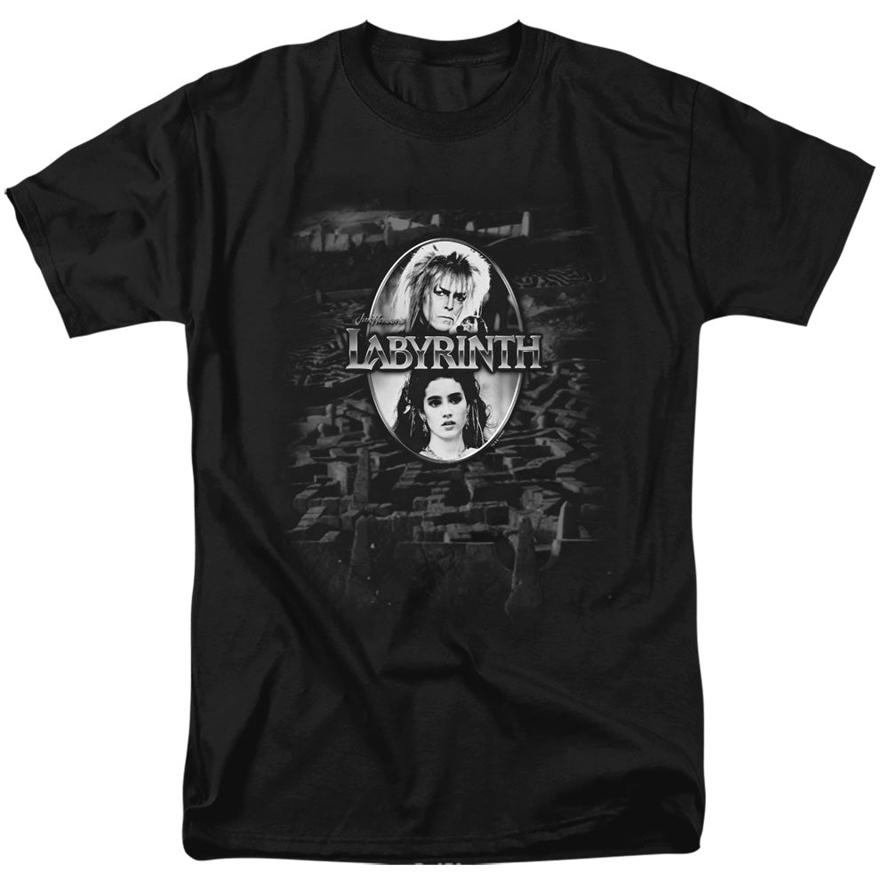 Labyrinth Maze Mens T Shirt Black