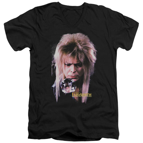 Labyrinth Goblin King Mens Slim Fit V-Neck T Shirt Black