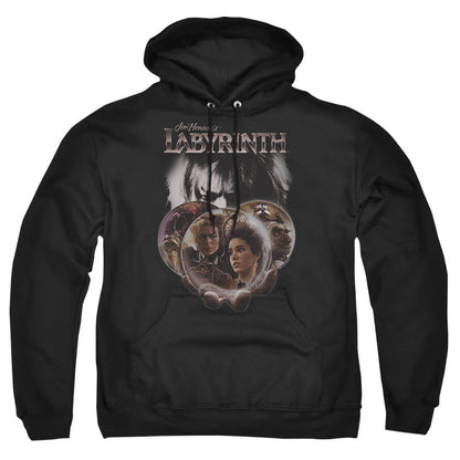 Labyrinth Globes Mens Hoodie Black