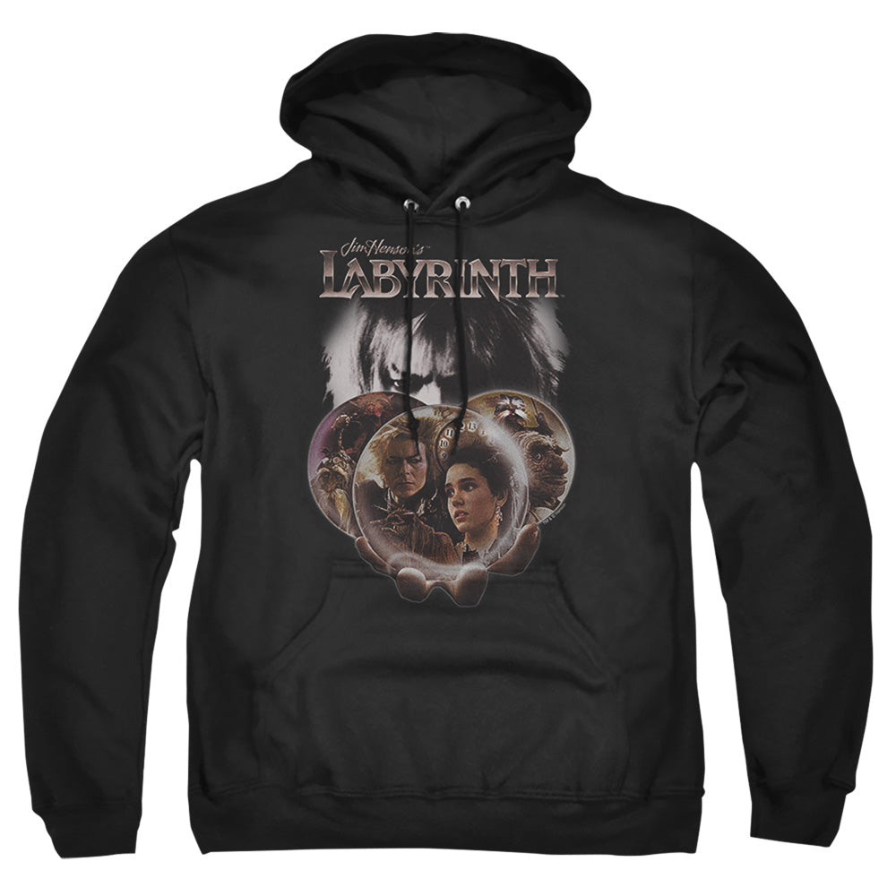 Labyrinth Globes Mens Hoodie Black