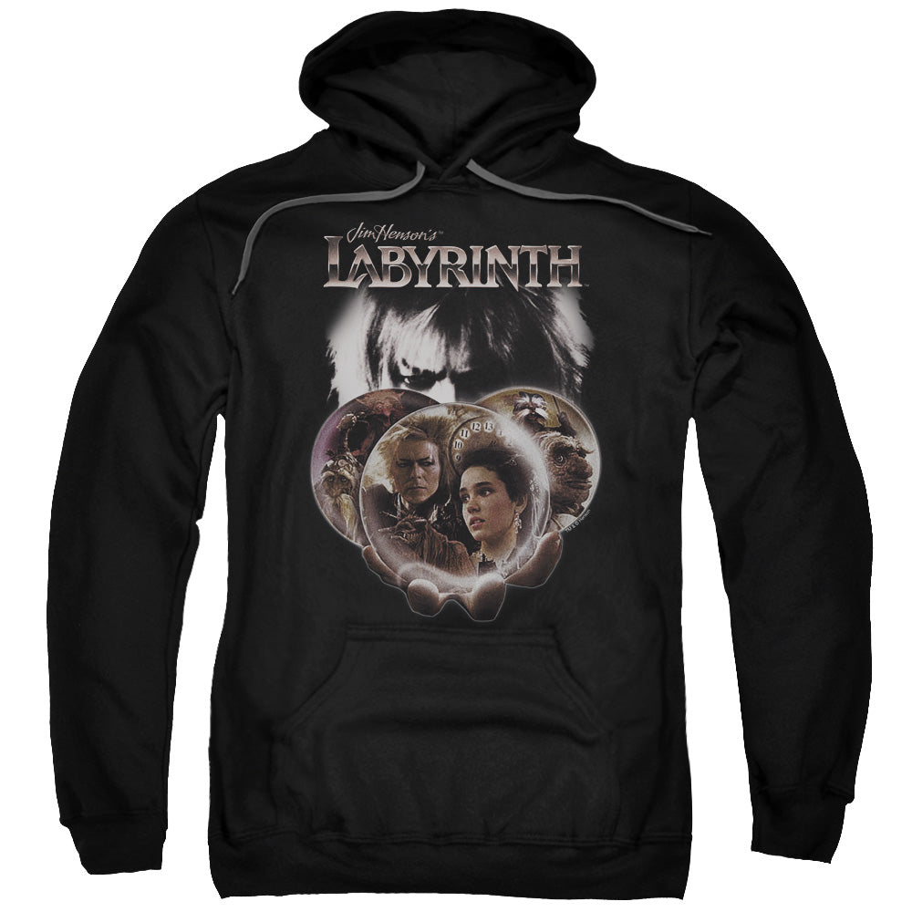 Labyrinth Globes Mens Hoodie Black