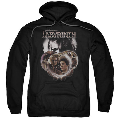 Labyrinth Globes Mens Hoodie Black