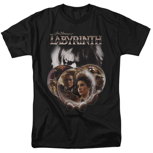 Labyrinth Globes Mens T Shirt Black