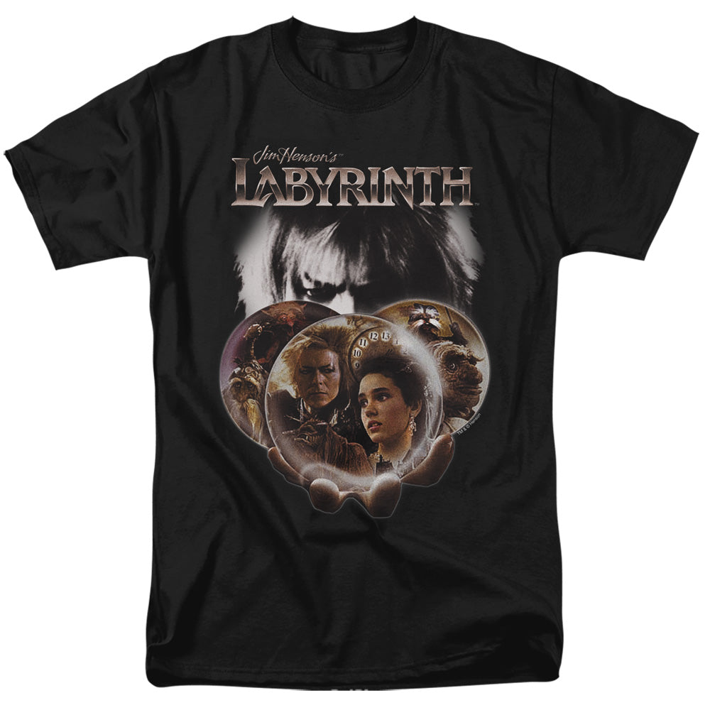 Labyrinth Globes Mens T Shirt Black