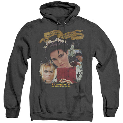 Labyrinth Dangers Untold Heather Mens Hoodie Black