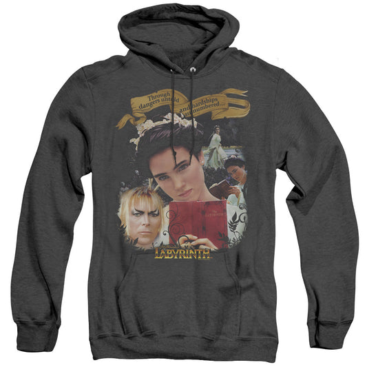 Labyrinth Dangers Untold Heather Mens Hoodie Black