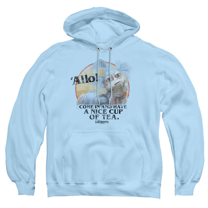 Labyrinth Tea Mens Hoodie Light Blue