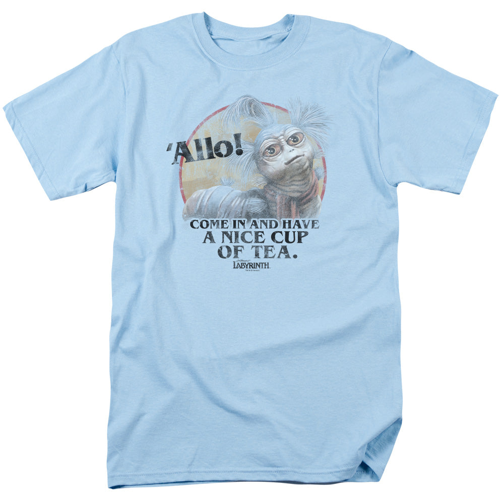 Labyrinth Tea Mens T Shirt Light Blue
