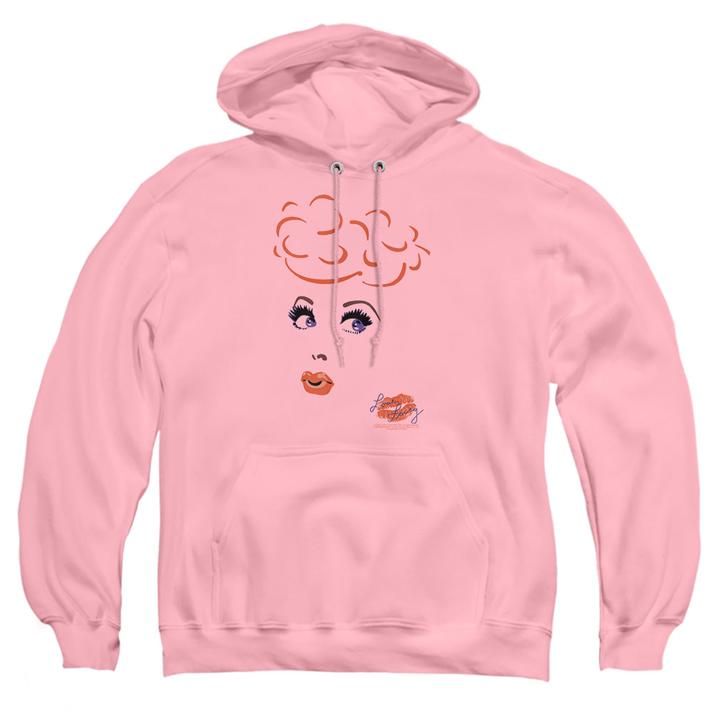 I Love Lucy Eyelashes Mens Hoodie Pink