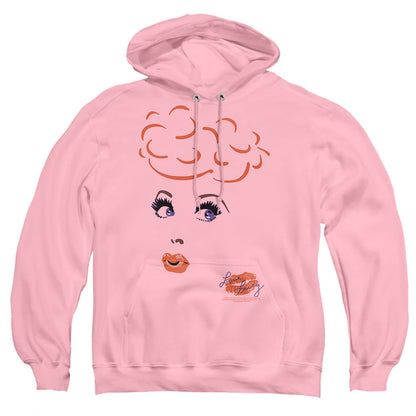 I Love Lucy Eyelashes Mens Hoodie Pink