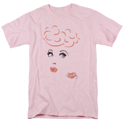I Love Lucy Eyelashes Mens T Shirt Pink