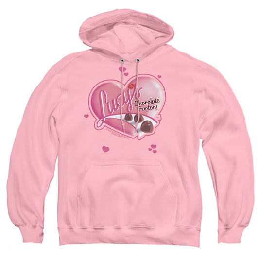 I Love Lucy Chocolate Smudges Mens Hoodie Pink