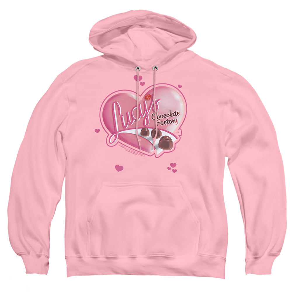 I Love Lucy Chocolate Udges Mens Hoodie Pink