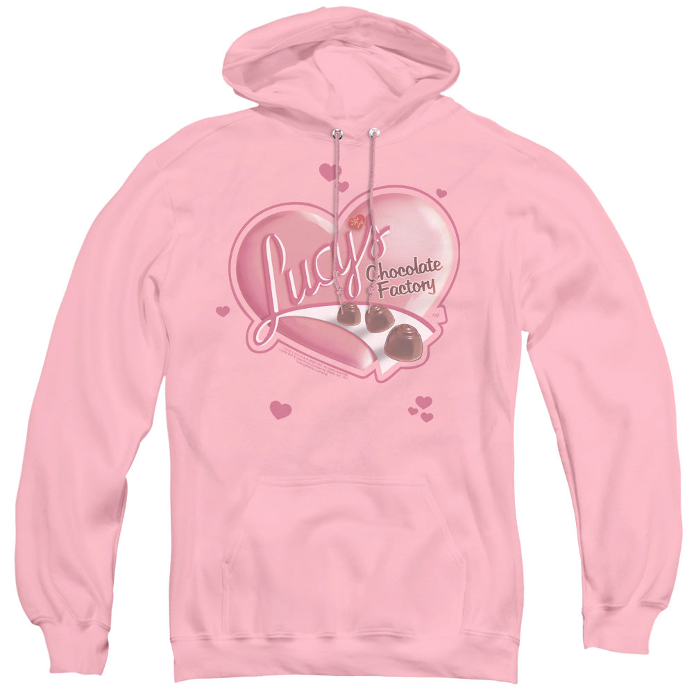 I Love Lucy Chocolate Udges Mens Hoodie Pink