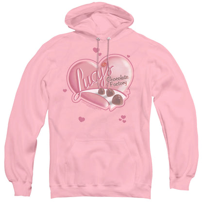 I Love Lucy Chocolate Udges Mens Hoodie Pink