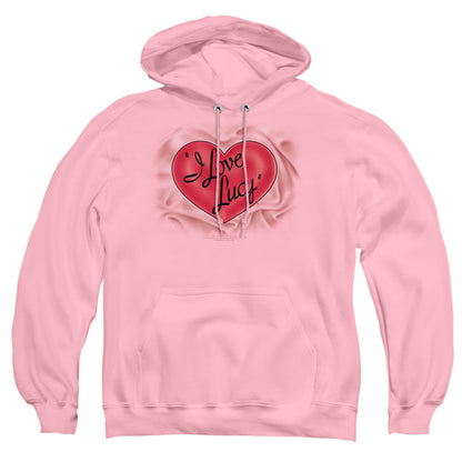 I Love Lucy Classic Logo Mens Hoodie Pink