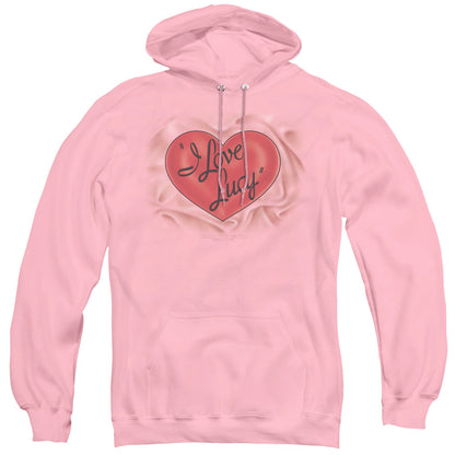 I Love Lucy Classic Logo Mens Hoodie Pink