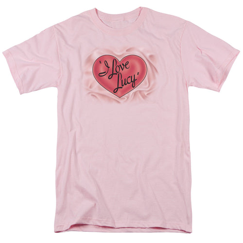 I Love Lucy Classic Logo Mens T Shirt Pink