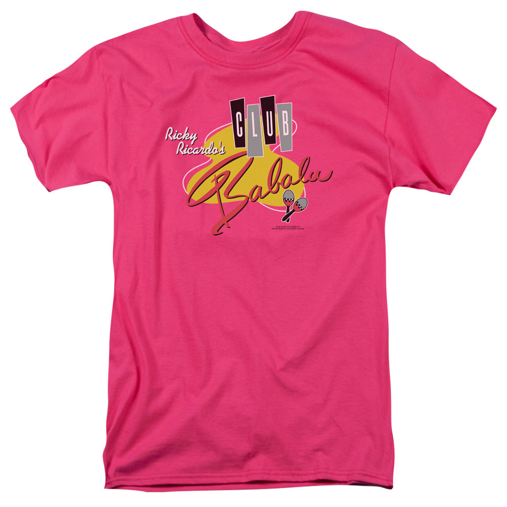I Love Lucy Club Babalu Mens T Shirt Hot Pink