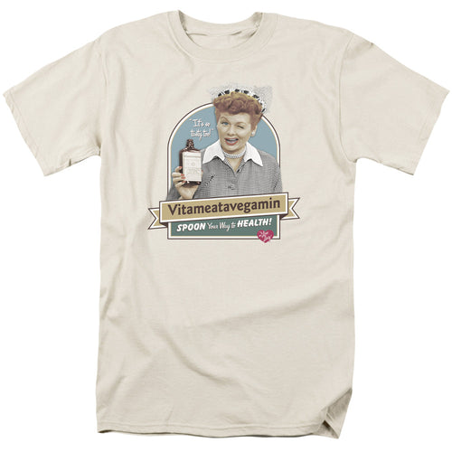 I Love Lucy Spoon To Health Mens T Shirt Cream