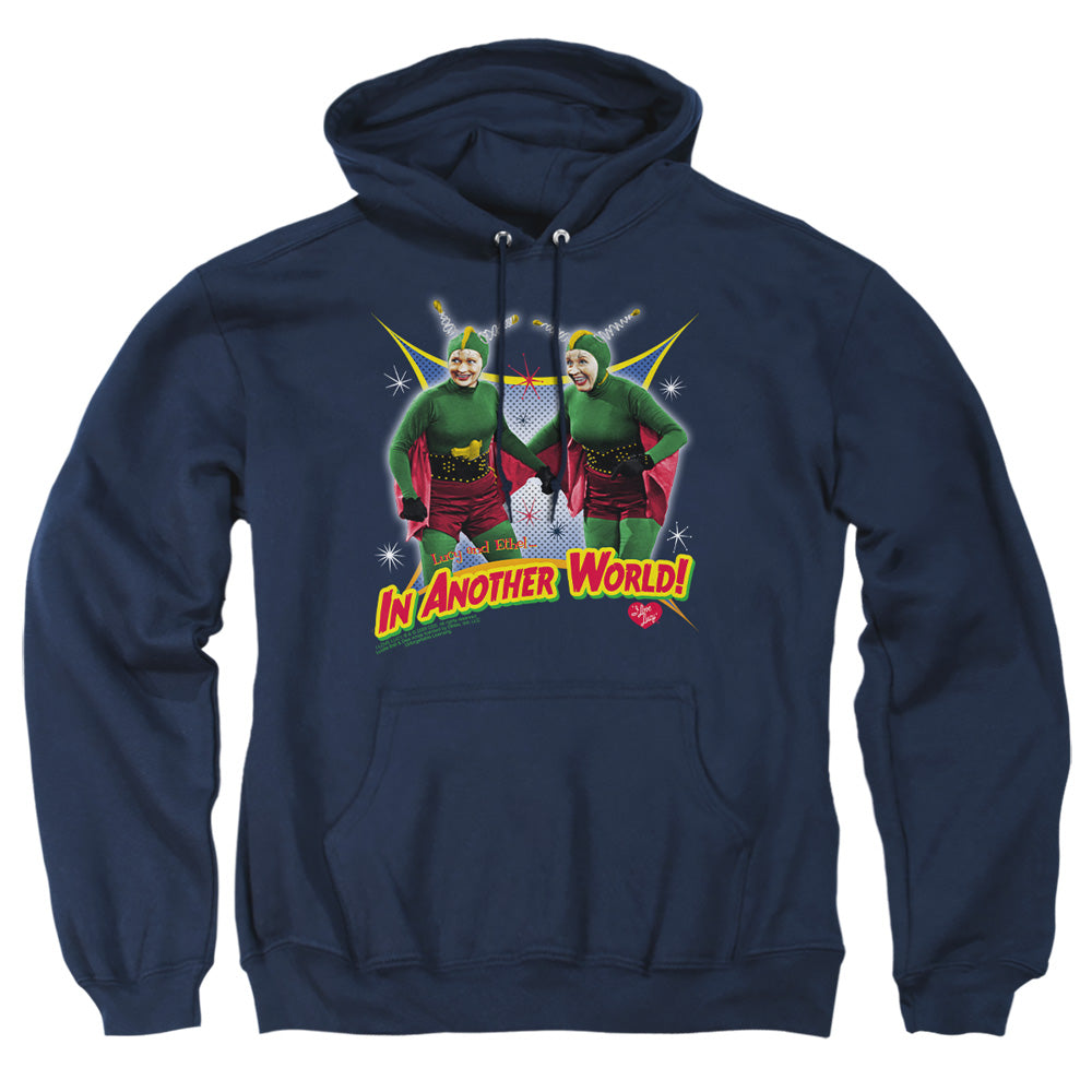 I Love Lucy In Another World Mens Hoodie Navy