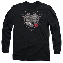 Load image into Gallery viewer, I Love Lucy Hearts And Dots Mens Long Sleeve Shirt Black Officially Licensed
