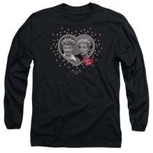 Load image into Gallery viewer, I Love Lucy Hearts And Dots Mens Long Sleeve Shirt Black Officially Licensed
