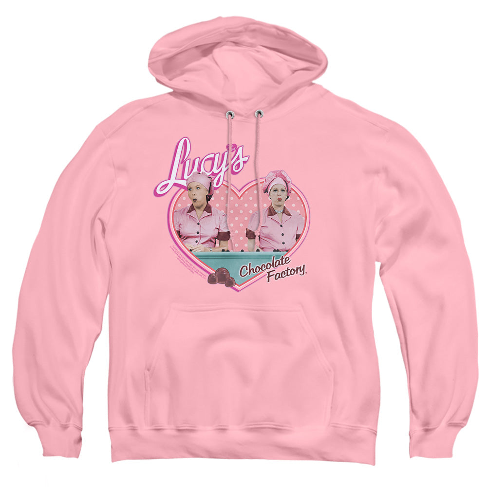 I Love Lucy Chocolate Factory Mens Hoodie Pink