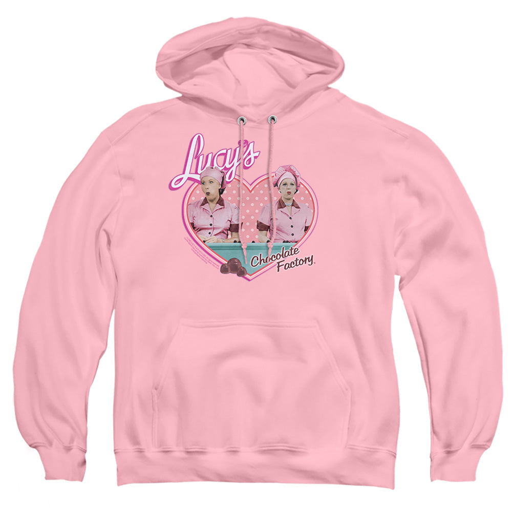 I Love Lucy Chocolate Factory Mens Hoodie Pink