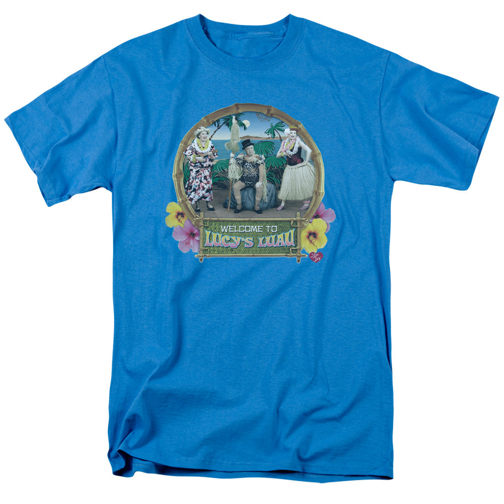 I Love Lucy Lucys Luau Mens T Shirt Turquoise