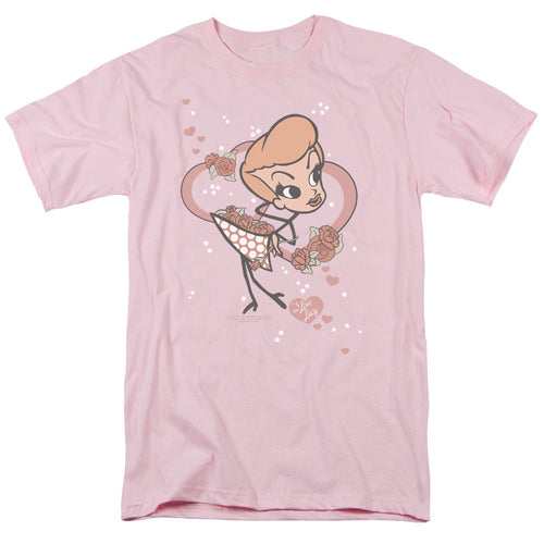 I Love Lucy Fun Girl Mens T Shirt Pink