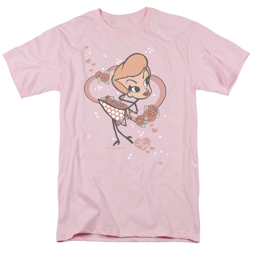 I Love Lucy Fun Girl Mens T Shirt Pink