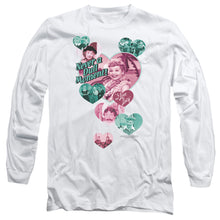 Load image into Gallery viewer, I Love Lucy Never a Dull Moment Mens Long Sleeve Shirt White
